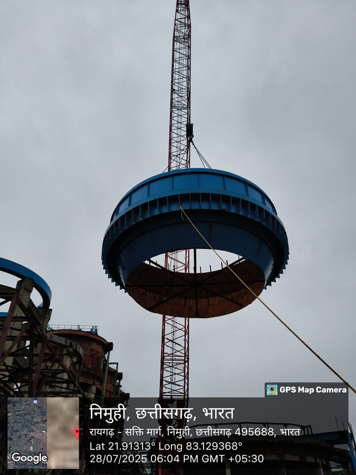 Fabrication and erection work at an industrial manufacturing facility