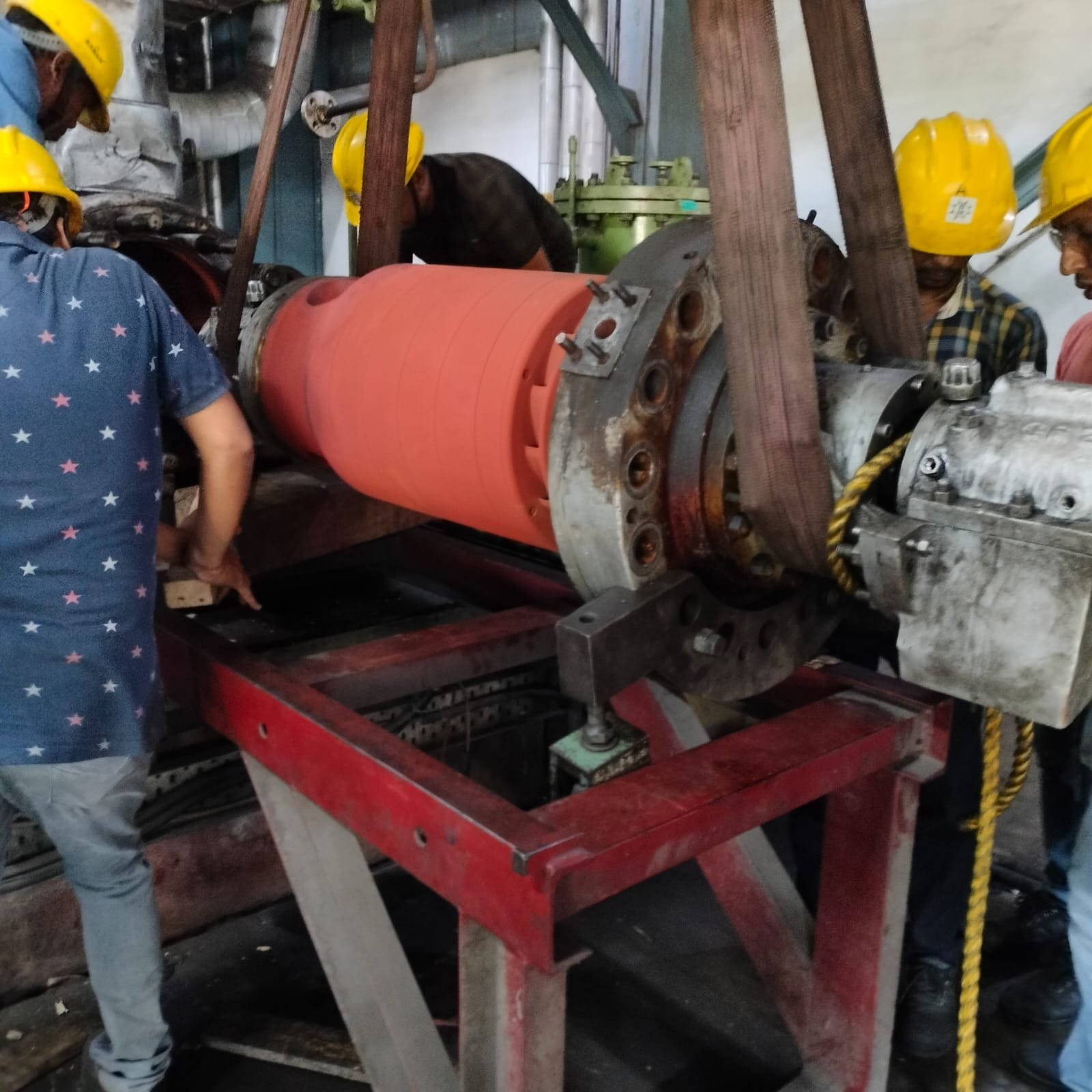 Industrial plant maintenance activity carried out by a coordinated site team